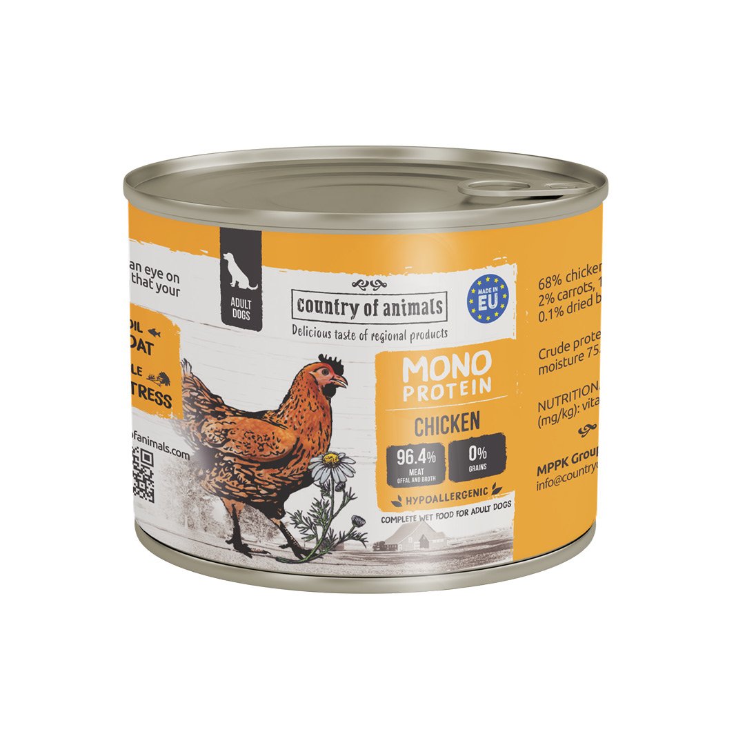 Country of Animals - Monoprotein kuřecí 200 g (pro psy)