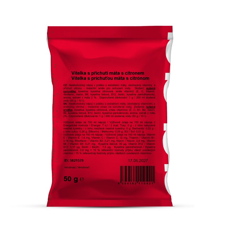 Vitelka s příchutí máta s citronem 50 g