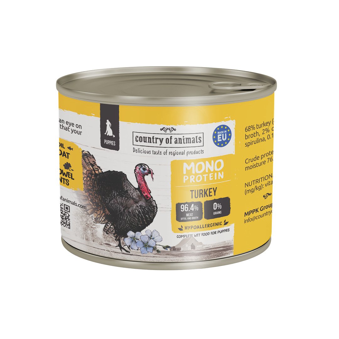 Country of Animals - Monoprotein krocaní 200 g (pro štěňata)