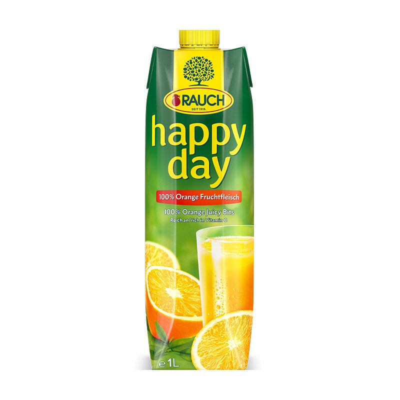 Happy Day pomeranč s dužinou 100% 1 L