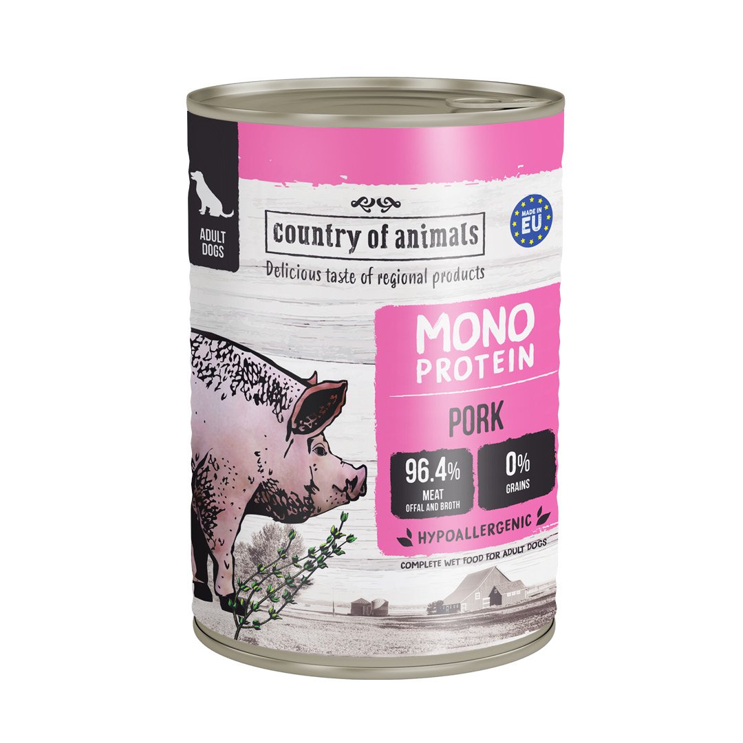 Country of Animals - Monoprotein vepřové 400 g (pro psy)