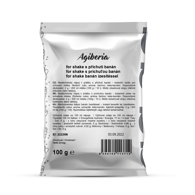 AGIBERIA for shake s příchutí banán 100 g