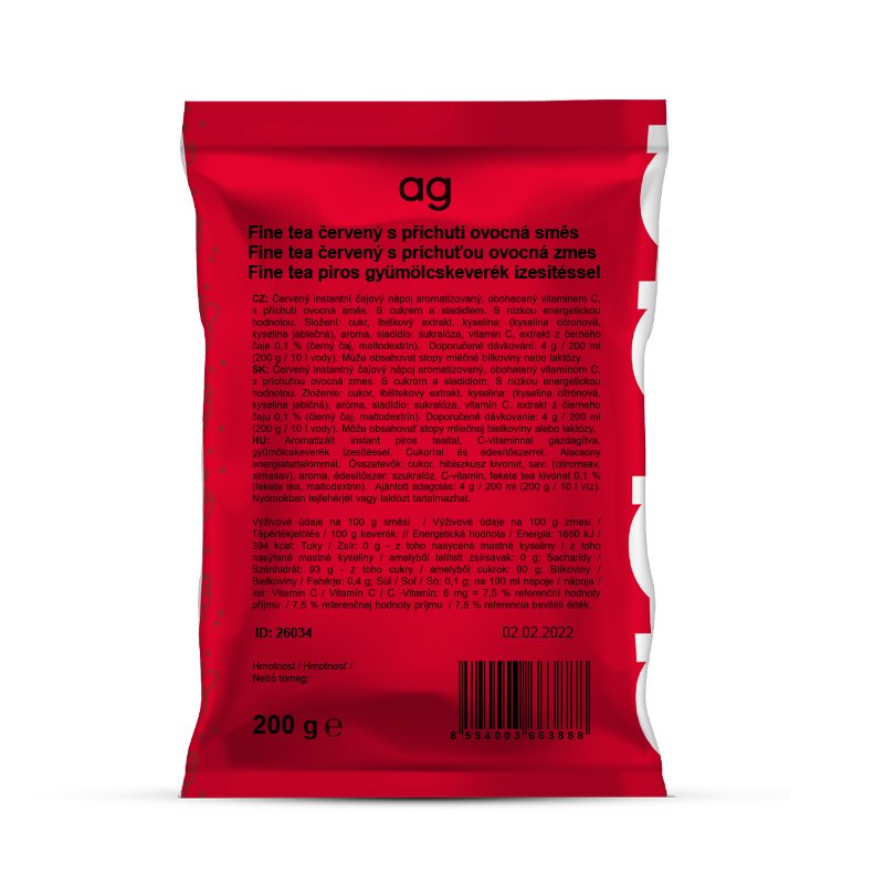 AG Fine tea červený s příchutí ovocná směs 200g