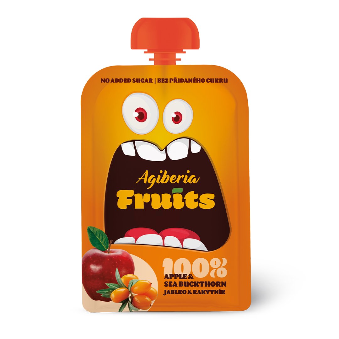 AGIBERIA Ovocná přesnídávka jablko-rakytník 100 g