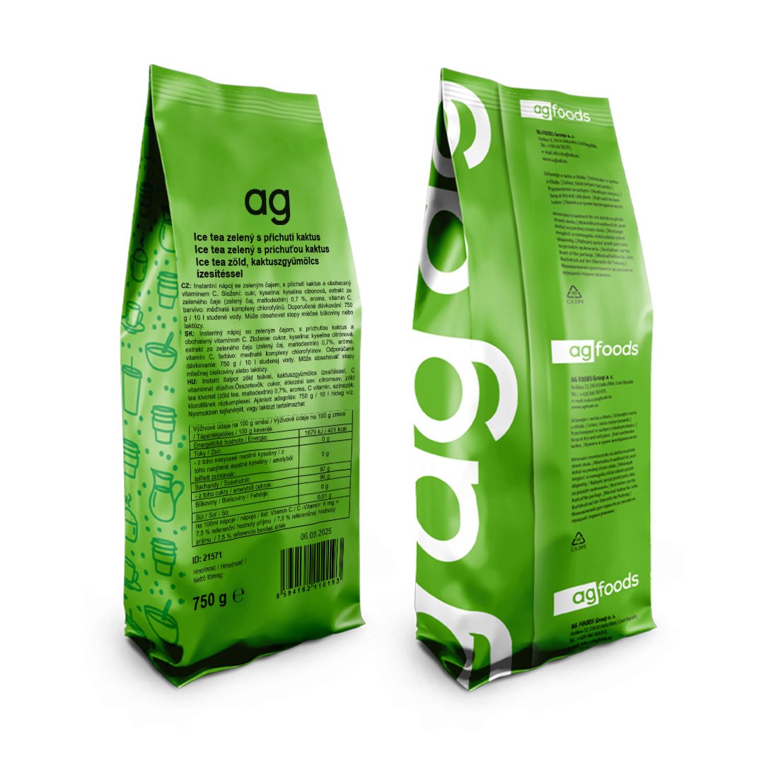 AG Ice tea zelený s příchutí kaktus 750 g