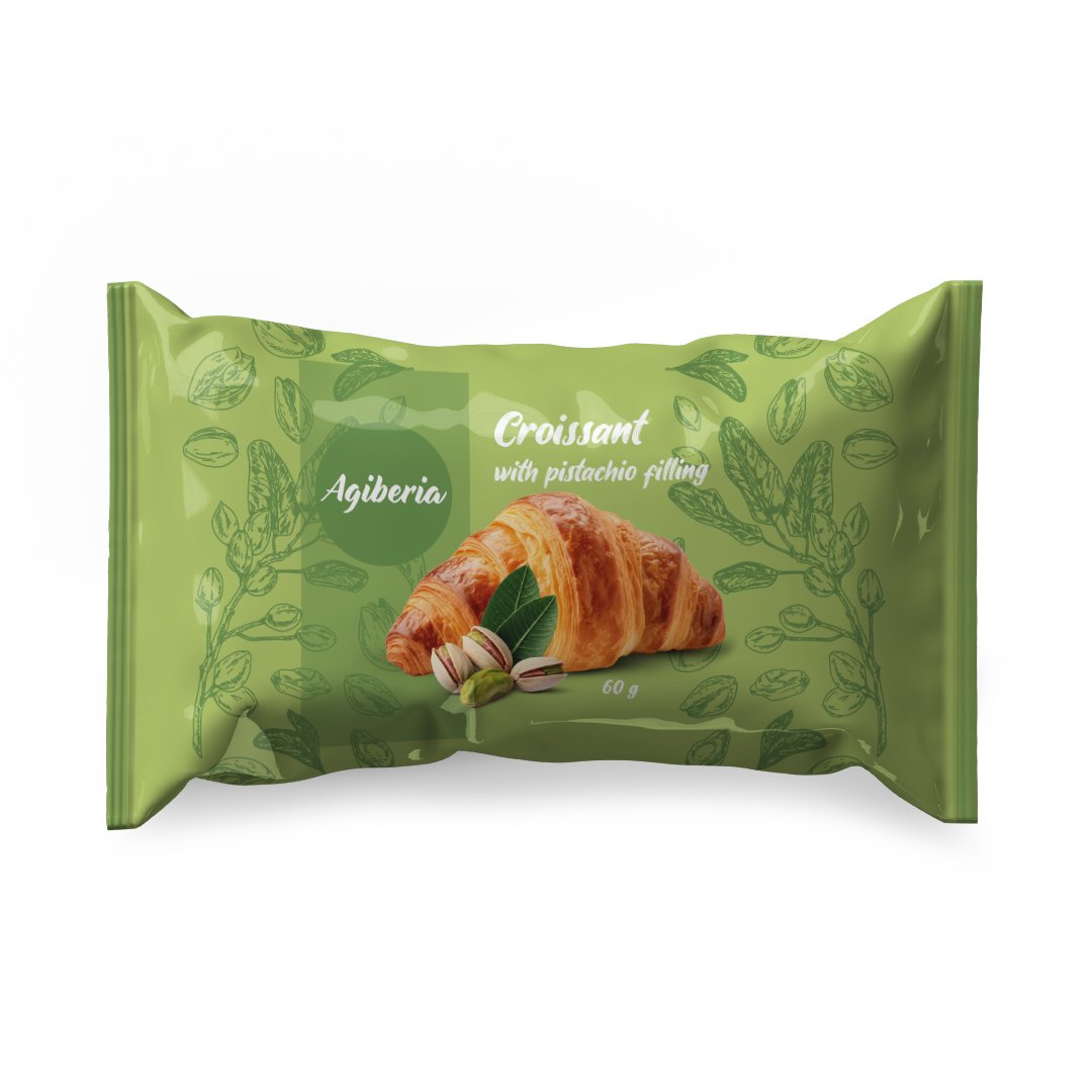 AGIBERIA Croissant with pistachio filling 60 g (30 ks)