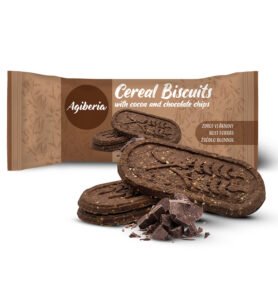 AGIBERIA Cereal biscuits with cocoa and chocolate chips 80x25 g