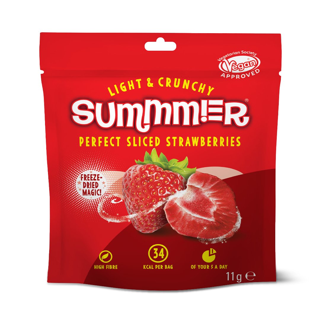 SUMMMER jahody lyofilizované, plátky (12 x 11 g)