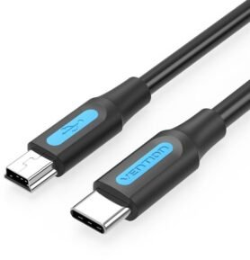 Vention USB-C 2.0 to Mini USB 2A Cable 1M Black