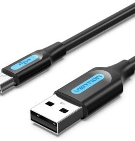 Vention Mini USB (M) to USB 2.0 (M) Cable 1.5M Black PVC Type