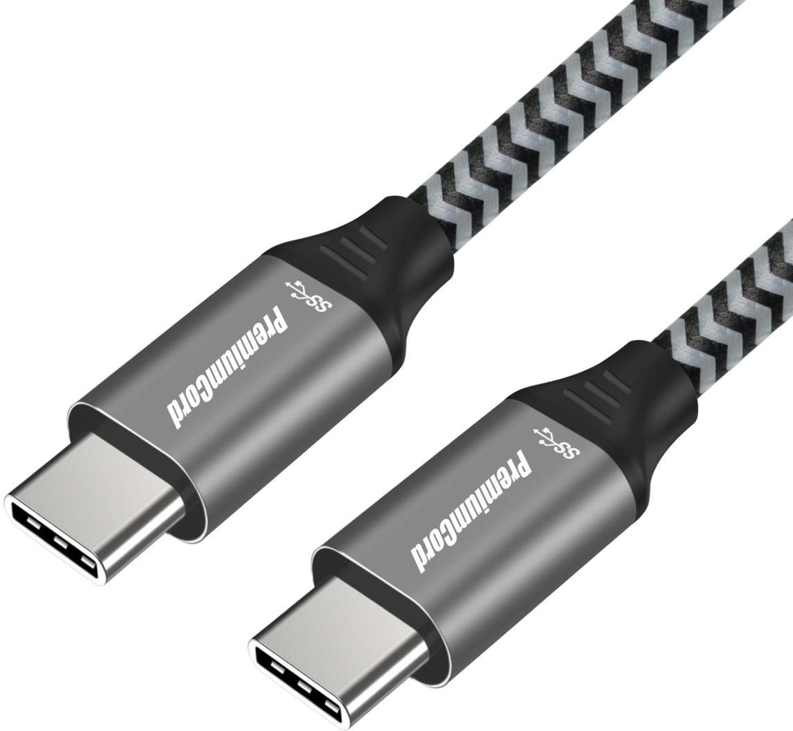 PremiumCord Kabel USB 3.2 Gen 1 USB-C male - USB-C male, bavlněný oplet 2m