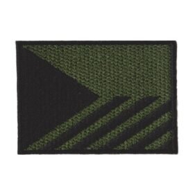Nášivka VLAJKA ČR PRUHY šikmé velcro 7,5 x 5,5 cm ZELENÁ