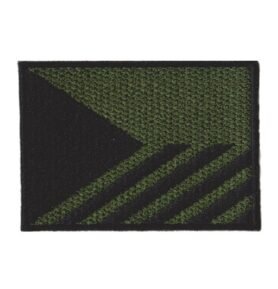 Nášivka VLAJKA ČR PRUHY šikmé velcro 7,5 x 5,5 cm ZELENÁ