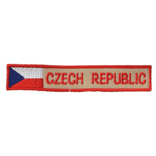 NAVYS nášivka CZECH REPUBLIC S VLAJKOU - BAREVNÁ