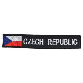 NAVYS nášivka CZECH REPUBLIC S VLAJKOU - ČERNÁ