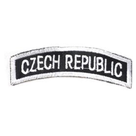 NAVYS nášivka domovenka oblouček CZECH REPUBLIC - ČERNOBÍLÝ