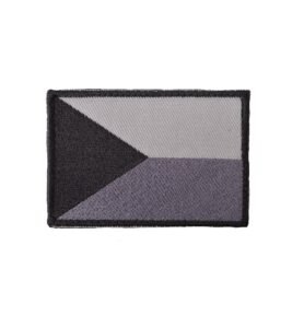 Nášivka VLAJKA ČR velcro 7,5 x 5,5cm ŠEDÁ