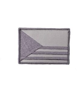 Nášivka VLAJKA ČR PRUHY 7,5 x 5,5cm velcro ŠEDÁ