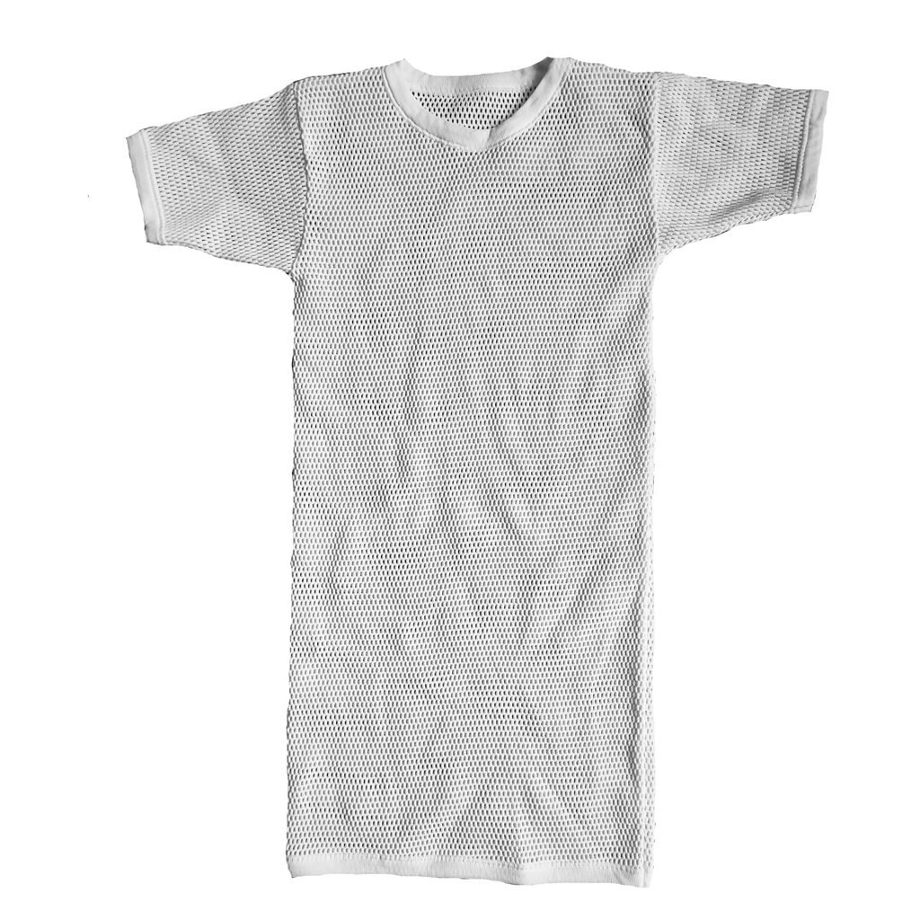 Triko síťované ITALSKÉ s krátkým rukávem BÍLÉ vel. III