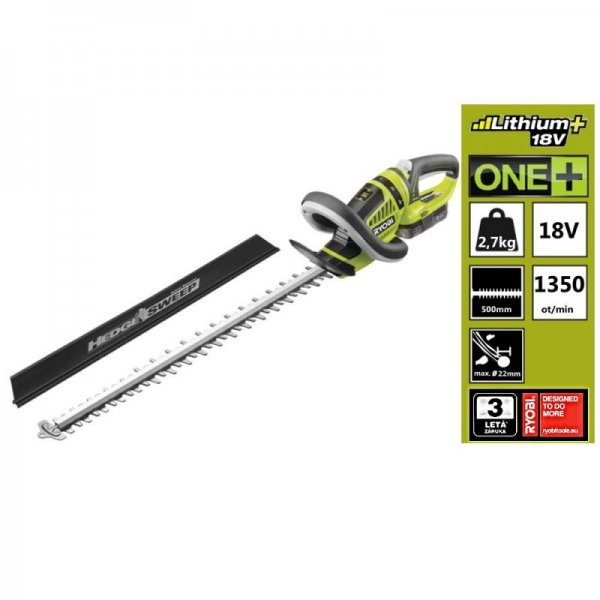 Ryobi Akumulátorový plotostřih s lištou 50 cm RHT1851R25F