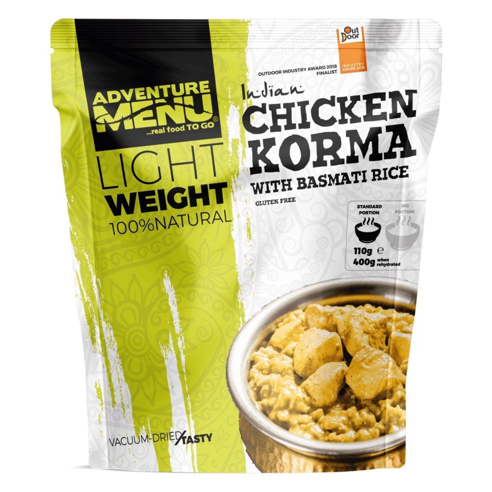 ADVENTURE MENU kuře KORMA s rýží basmati PORCE 110g/400g - dehydrované hotové jídlo