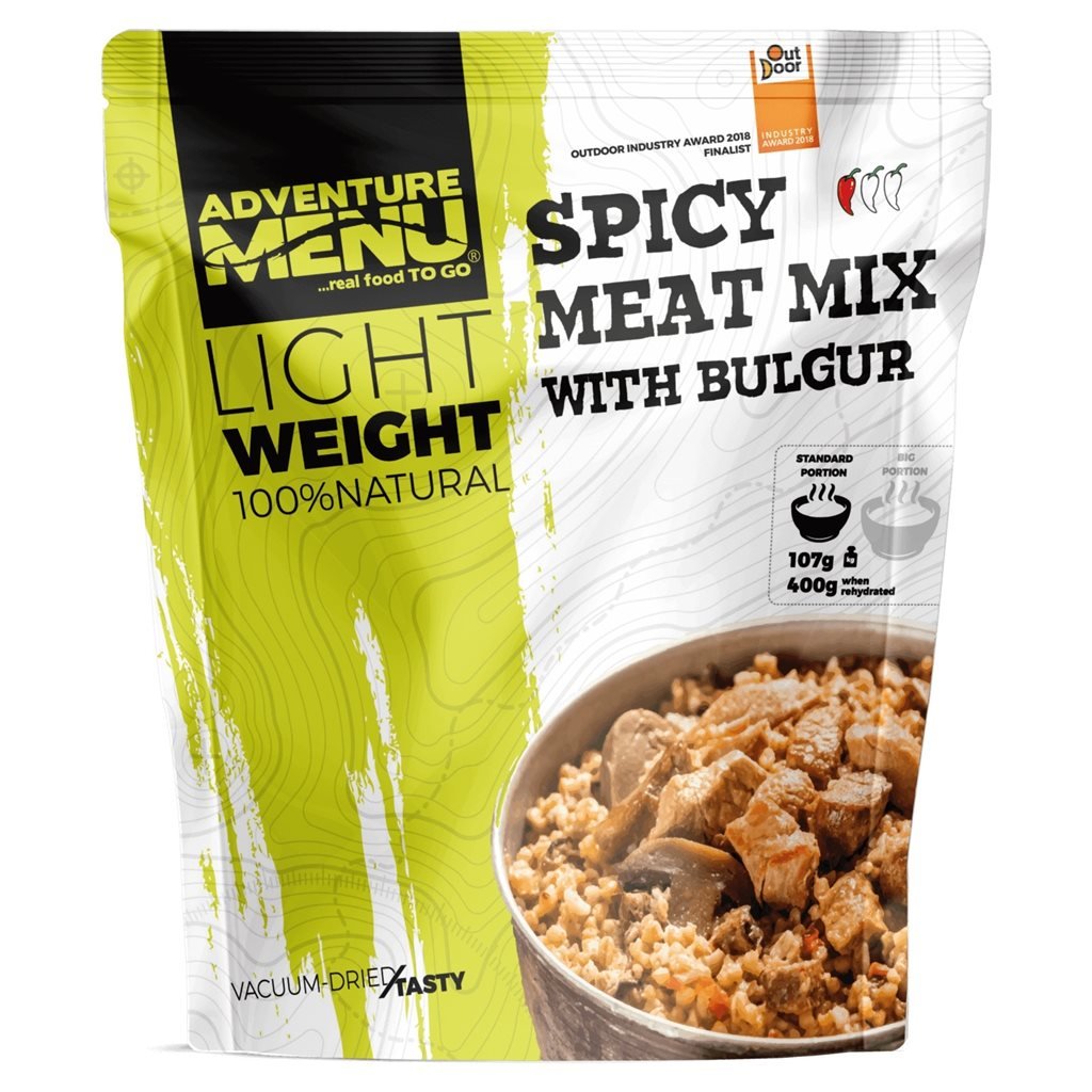 ADVENTURE MENU pikantní kotlík s bulgurem PORCE 107g/400g - dehydrované hotové jídlo