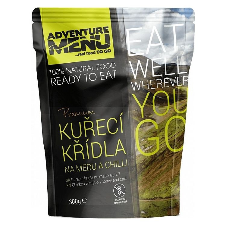ADVENTURE MENU kuřecí křídla na medu a chilli - ADM sterilizované hotové jídlo