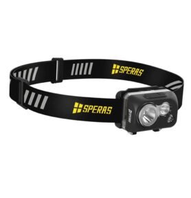 SPERAS svítilna čelová B7 dobíjecí 600 lumenů, 92 metrů, IP68