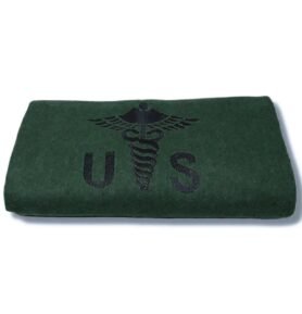 McGuire Gear deka US CADUCEUS vlněná 160 x 225 cm ZELENÁ