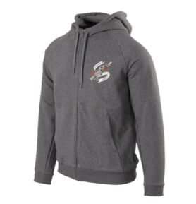 Mikina COME AND TAKE IT se zipem a kapucí ŠEDÁ vel. S