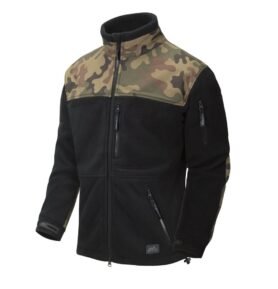 Bunda INFANTRY fleece ČERNÁ/WOODLAND POLSKÝ vel. S