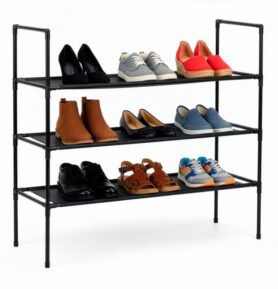 Botník 3 police SPRINGOS HA7548 černý