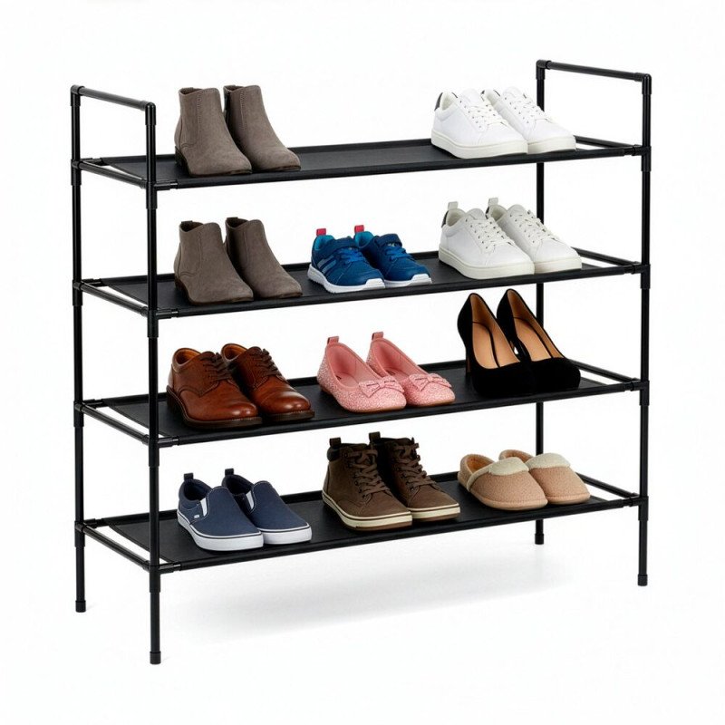 Botník 4 police SPRINGOS HA7549 černý