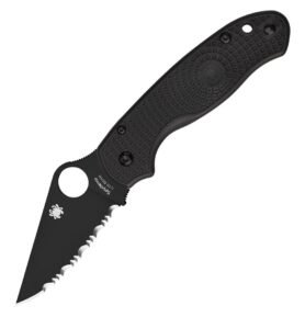 Spyderco nůž zavírací PARA 3 zoubkované ostří ČERNÝ