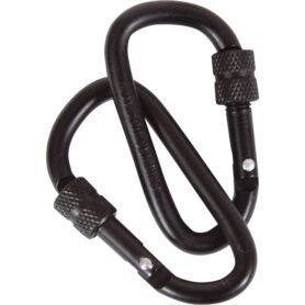 MIL-COM karabiny se zámkem 6mm - 2ks ČERNÉ