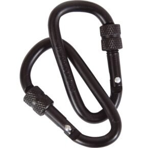 MIL-COM karabiny se zámkem 6mm - 2ks ČERNÉ