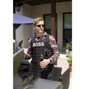 CALIBER GOURMET zástěra taktická BBQ s karabinou a otvírákem ČERNÁ