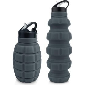 CALIBER GOURMET láhev GRANÁT skládací 580 ml ŠEDÁ