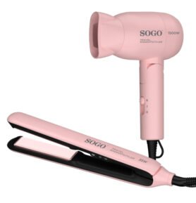 Cestovní SET 2v1 vysoušeč + žehlička na vlasy SOGO SS-3870