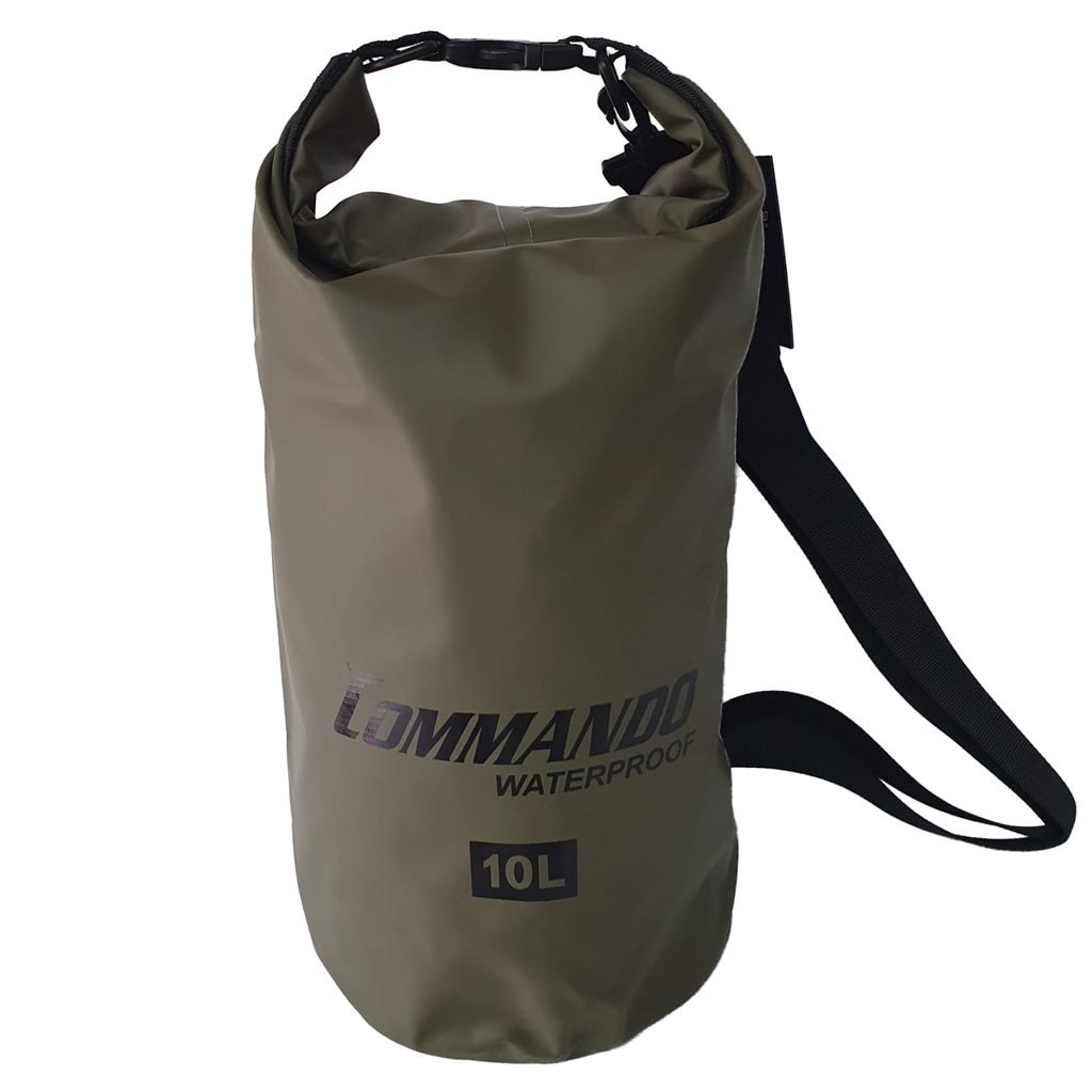 Commando vak voděodolný DRY BAG 10L Heavy Duty ZELENÝ