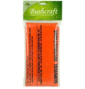 BUSHCRAFT spacák nouzový s instrukcemi ORANŽOVÝ