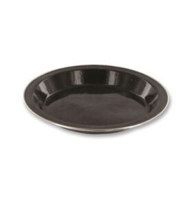 HIGHLANDER talíř plechový hluboký smaltovaný ČERNÝ