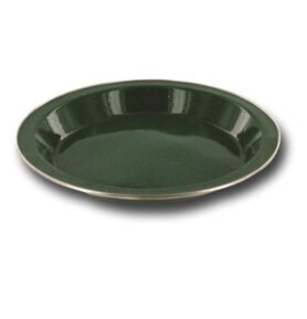 HIGHLANDER talíř plechový hluboký smaltovaný ZELENÝ