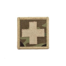 Nášivka zdravotník KŘÍŽ velcro KHAKI-OCP okraj KHAKI
