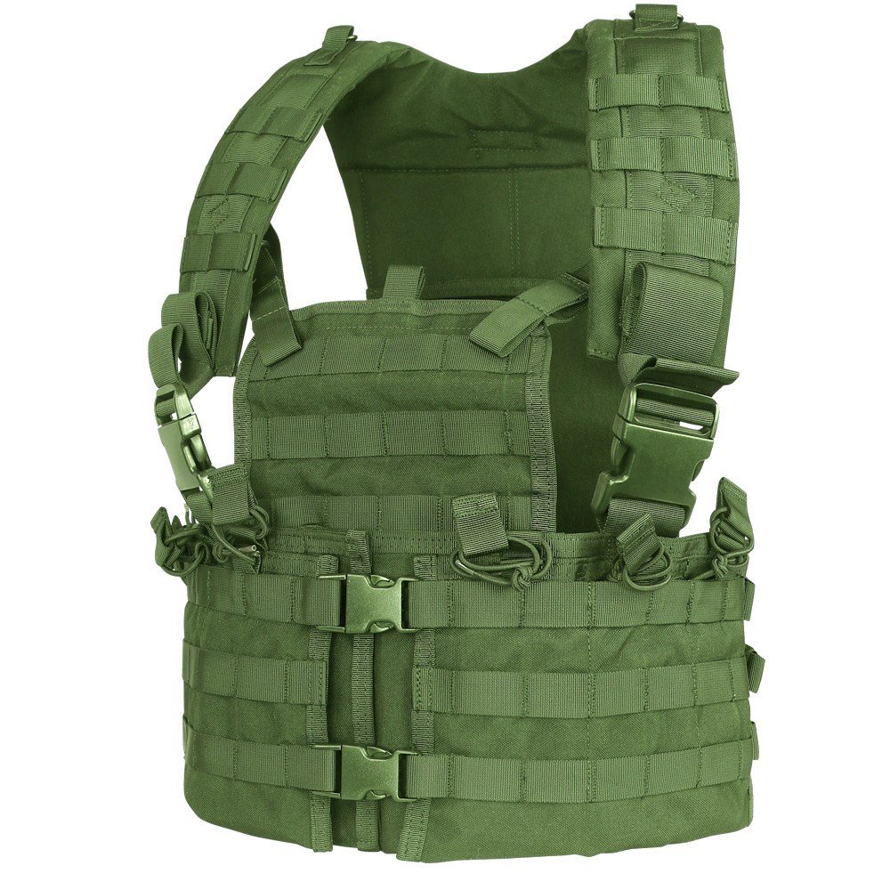 CONDOR OUTDOOR vesta taktická MOLLE CHEST SET ZELENÁ