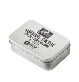 Helikon-Tex krabička SURVIVAL plechová 93 x 62 x 27 mm STŘÍBRNÁ