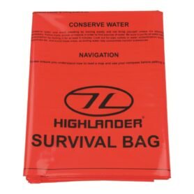 HIGHLANDER nouzový pytel SURVIVAL 91x183 cm, včetně instrukcí ORANŽOVÝ