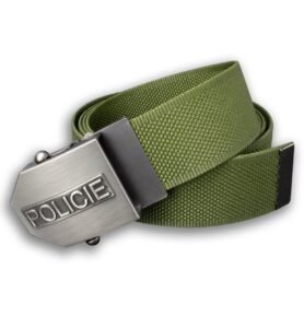 Opasek přezka 3D motiv POLICIE ZELENÝ