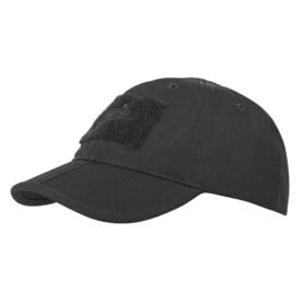 Helikon-Tex čepice baseball suchý zip FOLDING rip-stop ČERNÁ