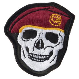 NAVYS nášivka LEBKA baret v barvě VÍNOVÉ